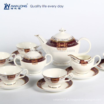 15pcs design ocidental estilo real japonês porcelana café set, conjunto de café cerâmico fino